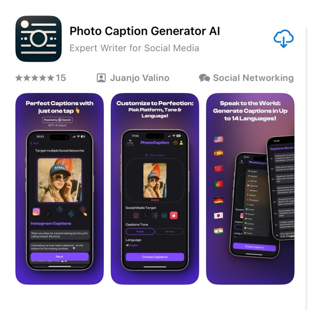 PhotoCaption AI's screenshot