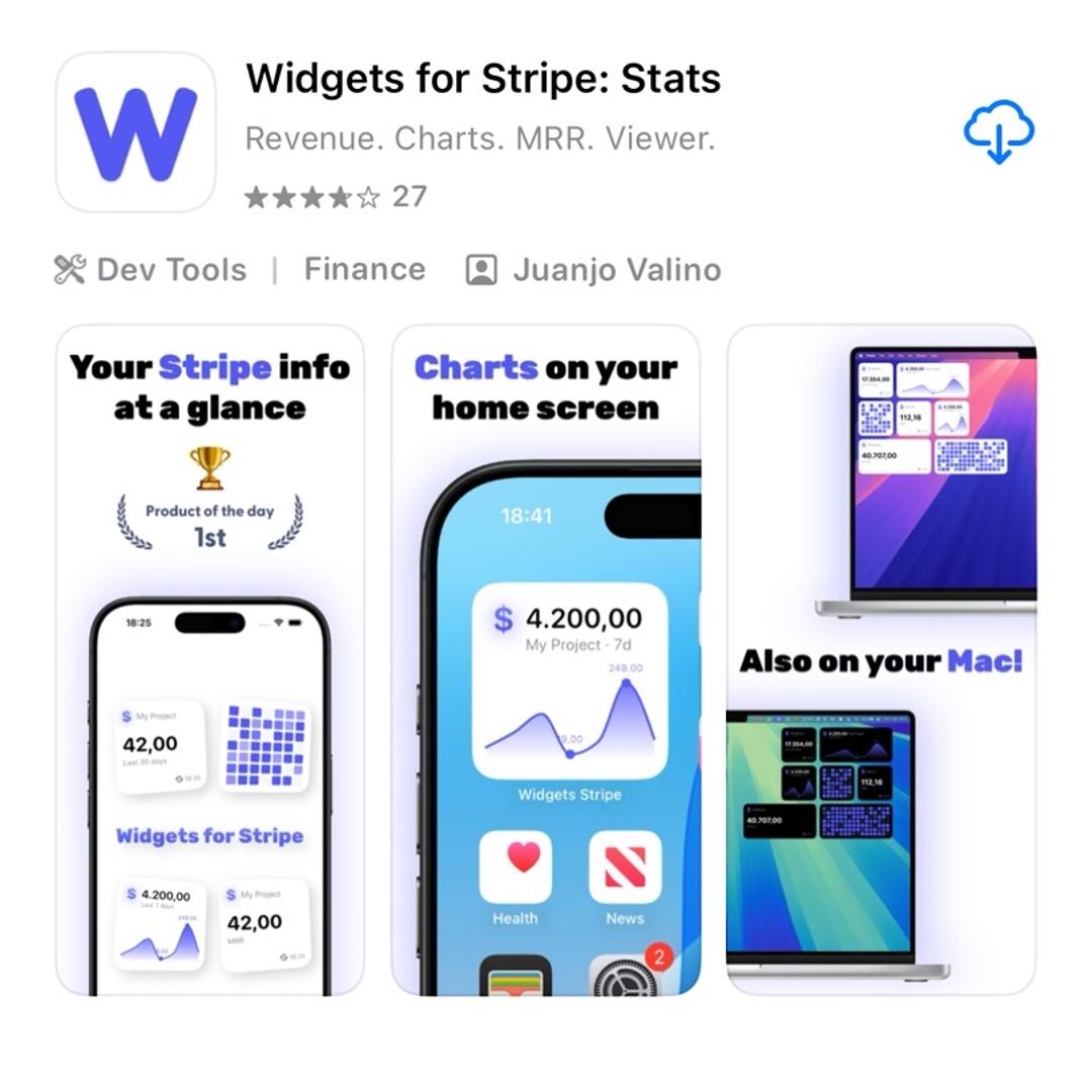 Widgets for Stripe's screenshot