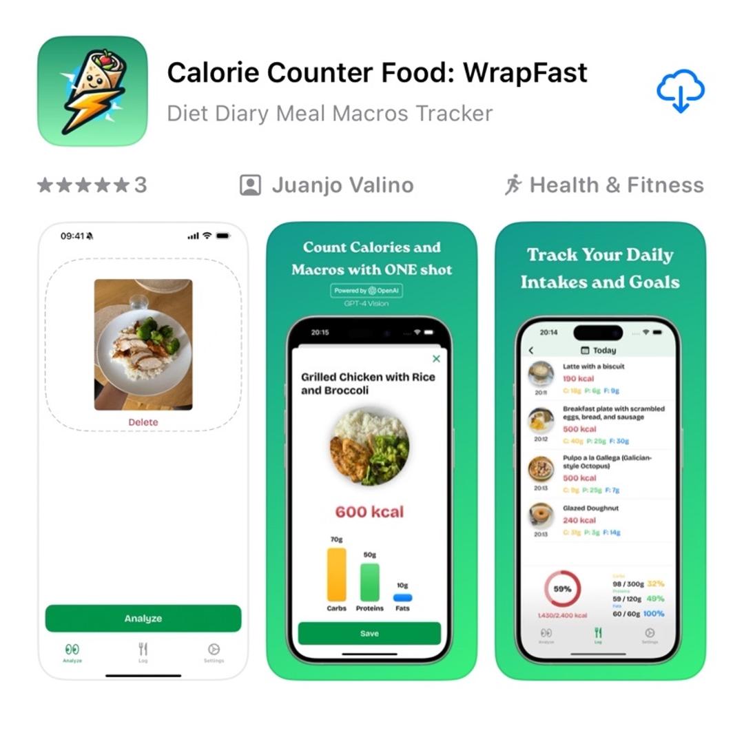 WrapFast Calorie Counter's screenshot